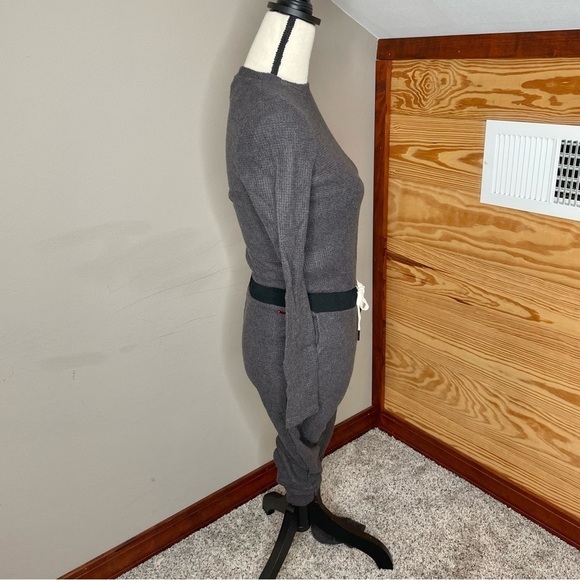 n:philanthropy Baywood Waffle Knit Jumpsuit in Charcoal Grey Extra Small NWT - Picture 3 of 13